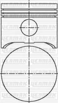 Поршень з кільцями і пальцем (размір отв. 84,00/STD) CITROEN C25 1.8, PEUGEOT 504/505/J5/J7 1,8 (XM 7 P/T) Yenmak 31-03881-000