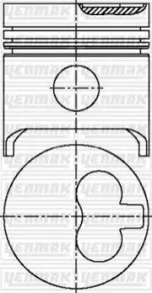 CITROEN Поршень с кольцами і пальцем (размер отв. 80,00 / STD) Berlingo 1.8D 98- (161 A, A9A, XUD7) Yenmak 31-03876-000