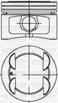 Поршень с кольцами і пальцем (размер отв. 86.4 / STD) FIAT PALIO 1.6 (4цл.) (182B6000 16V 103PS) Yenmak 31-04269-000