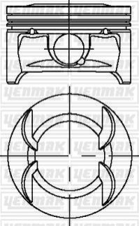 Поршень с кольцами і пальцем (размер отв. 79 / STD) OPEL ASTRA J 1.6 (4цл.) (A16XER) Yenmak 31-04231-000