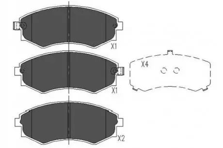 PARTS HYUNDAI Тормозн.колодки передн.Lantra,Sonata II,III,SsangYong Korando,Musso 88- PARTS KAVO KBP-3027