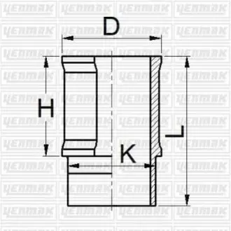 Робоча втулка циліндра CITROEN 1.4 (размер отв. 75 / STD)(205 GR-405-309-306) Yenmak 51-05873-000