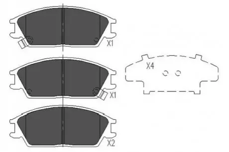 PARTS HYUNDAI гальмівні колодки дискові Accent,Getz,Lantra,Honda,Mitsubishi PARTS KAVO KBP-3033