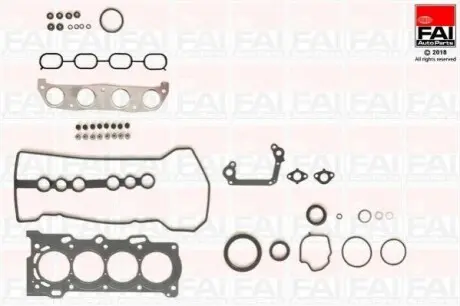 TOYOTA комплект прокладок двигуна AURIS 07-, COROLLA Liftback 99-, RAV 4 II FAI FS1227 (фото 1)