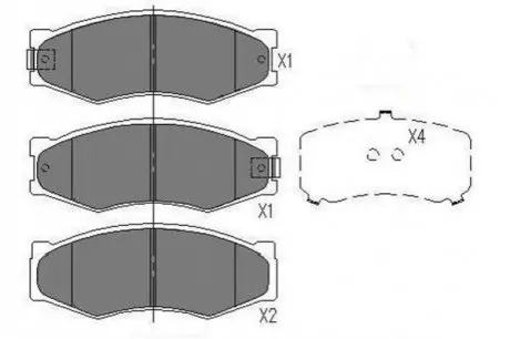 PARTS NISSAN Колодки гальмівні передн. Bluebird,Serena,Vanette 84- PARTS KAVO KBP-6524