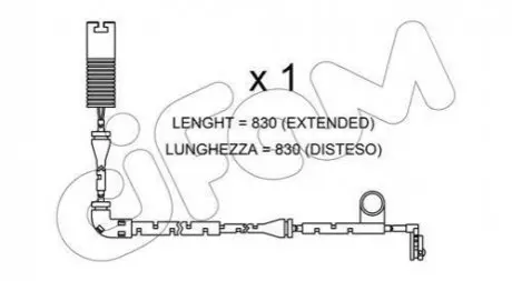 LAND ROVER датчик зносу передн. гальм. колодок Range Rover 4,4-5,0 -12 CIFAM SU.327