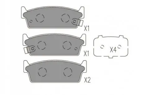 PARTS NISSAN Гальмівні колодки задн. Almera 00- Maxima QX 00- PARTS KAVO KBP-6601