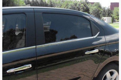 Citroen C-Elysee/Peugeot 301 2012- Нижние молдинги стекол (4 шт, нерж) CarmoS 6456989 (фото 1)