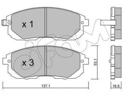NISSAN гальмівні колодки передн. Tiida 04-, Juke 14-, Maxima QX CIFAM 822-876-0