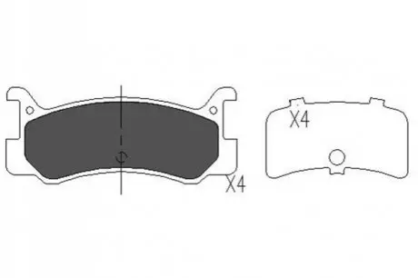 PARTS MAZDA Колодки торм. задние 323 1,6GT -93, MX-3/MX-5 PARTS KAVO KBP-4535