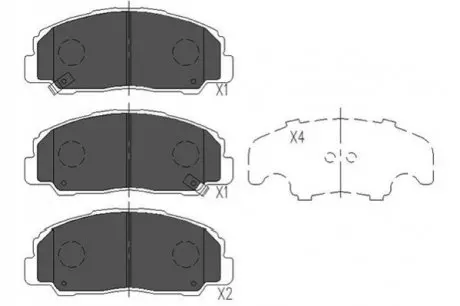 PARTS TOYOTA гальмівні колодки передн. Land Cruiser -96 PARTS KAVO KBP-1505