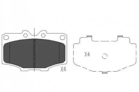 PARTS TOYOTA гальмівні колодки передн. Land Cruiser -96 PARTS KAVO KBP-9028