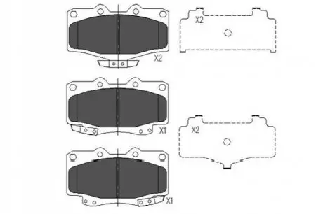 PARTS TOYOTA Гальмівні колодки LandCruiser 3,0-3,4 -02 PARTS KAVO KBP-9054