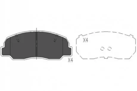 PARTS TOYOTA Гальмівні колодки пер. Land Cruiser -96 PARTS KAVO KBP-1504