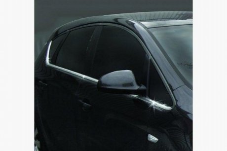 Opel Astra J 2010-2015 Hb Нижние молдинги стекол (8 шт, нерж) CarmoS 64631916
