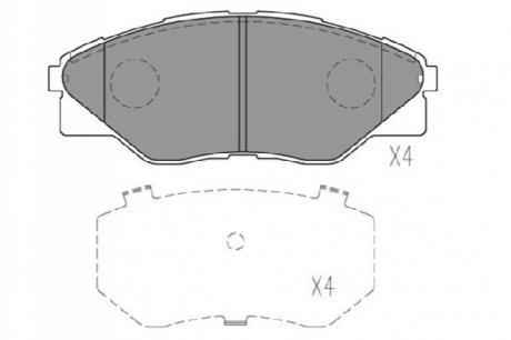 PARTS TOYOTA Гальмівні колодки передн.Hilux III 05- PARTS KAVO KBP-9135 (фото 1)