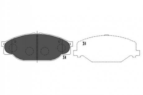 PARTS TOYOTA Гальмівні колодки передн. Hiace 89-95 PARTS KAVO KBP-9039