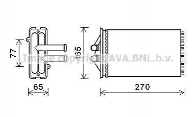 AVA PORSCHE Радіатор опалення 911 04-, BOXSTER 09-, CAYMAN 06- AVA AVA COOLING PRA6082