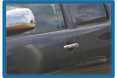 Toyota Hilux 2006-2015 Нижние молдинги стекол (4 шт, нерж) CarmoS 64503961