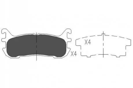 PARTS MAZDA гальмівні колодки задн.MX-5 II 94- PARTS KAVO KBP-4540