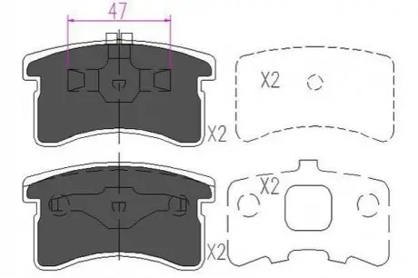 PARTS NISSAN Гальмівні колодки Maxima QX 94-00 PARTS KAVO KBP-1506