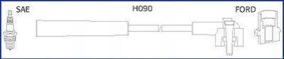 HUCO FORD Комплект высоковольтных проводов Fiesta,Escort HITACHI 134673 (фото 1)