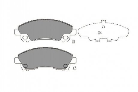 PARTS MITSUBISHI Колодки гальмівні Canter 12- PARTS KAVO KBP-5549