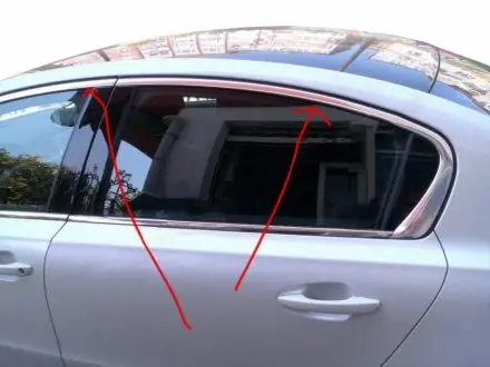 Peugeot 508 2010-2018 Sd Верхние молдинги стекол (нерж) CarmoS 6449383