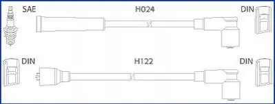HUCO NISSAN дроти високого напруги Sunny -90, Micra HITACHI 134347
