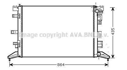 AVA RENAULT Радіатор охолодження LAGUNA 2.0 140HP 07- AVA AVA COOLING RT2425