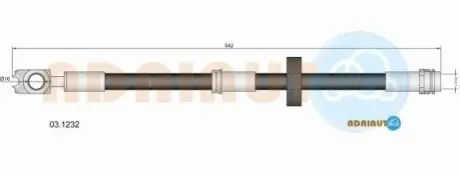 AUDI гальмівний шланг передній А2 00- ADRIAUTO 03.1232 (фото 1)