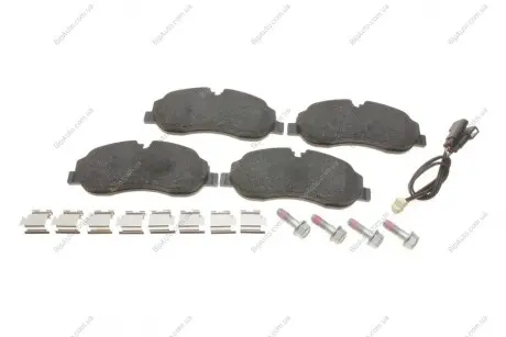 Колодки гальмівні (передні) Transit 2.0/2.2 TDCi 13- (Bosch) Q+ (спарка) (з датчиком) FORD MEBK3J2K021AA (фото 1)