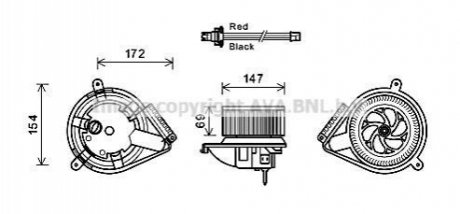 AVA DB Вентилятор салона Sprinter AVA AVA COOLING MS8617