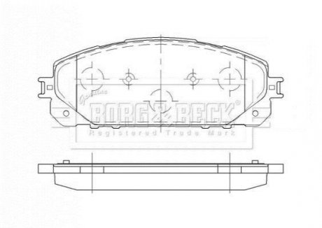 BORG&BECK Гальмiвнi колодки дисковi BORG & BECK BBP2485