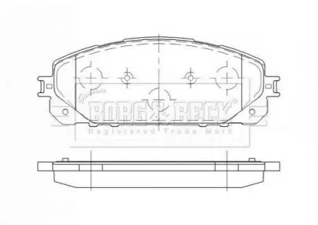 BORG&BECK Гальмiвнi колодки дисковi BORG & BECK BBP2485