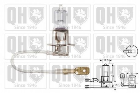 Автолампа H3 12V 55W PK22s QH QUINTON HAZELL QBL453 (фото 1)
