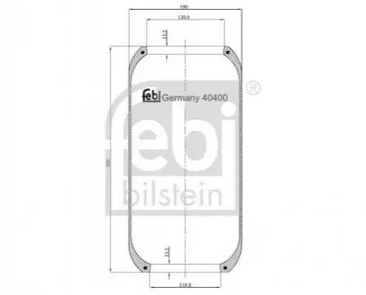 Сильфон пневматичної підвіски FEBI FEBI BILSTEIN 40400