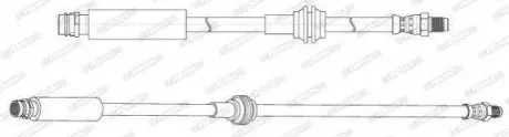 Шланг гальмівний FERODO FHY3373