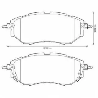 Гальмівні колодки передні Subaru BRZ, Forester, Legacy IV, V, VI, Levorg, Outback, Tribeca, WRX Jurid 572638J