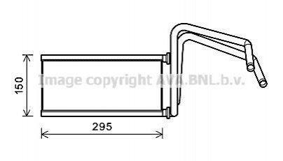 AVA TOYOTA Радіатор опалення FJ CRUISER 4.0 4WD 06-, LAND CRUISER PRADO 3.0, 4.0 02- AVA AVA COOLING TO6714