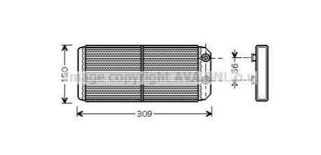 AVA LAND ROVER Радіатор опалення DISCOVERY 2.0, 3.5, 4.0 AVA AVA COOLING AU6180