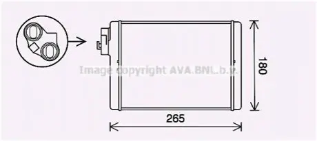 Теплообмінник, система опалення салону AVA AVA COOLING AI6408