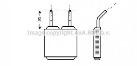 AVA OPEL Радіатор опалення KADETT E 1.2-2.0 84- AVA AVA COOLING OL6160