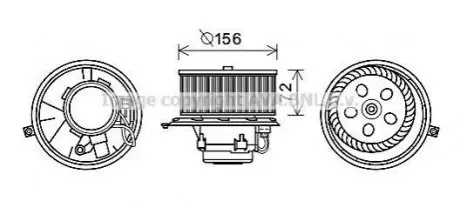 AVA RENAULT Вентилятор салону Laguna II 01- AVA AVA COOLING RT8581