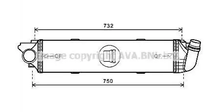 AVA RENAULT Інтеркулер TRAFIC 1.6 14-, OPEL AVA AVA COOLING RT4622
