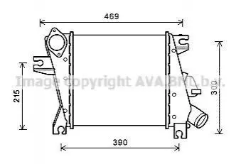 AVA NISSAN Інтеркулер X-TRAIL 2.2 01- AVA AVA COOLING DN4411 (фото 1)