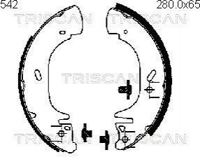 Комплект гальмівних колодок TRISCAN 810016542