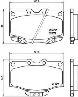 Гальмівні колодки дискові BREMBO P83 026 (фото 1)