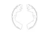 KAVO PARTS HYUNDAI Комплект гальмівних колодок GALLOPER II (JK-01) 2.5 TD 98-03, H-1 / STAREX (A1) 2.4 03-04 KBS-3403 KAVO PARTS KBS-3403