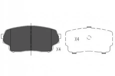 PARTS SUZUKI Гальмівні колодки передн.Grand Vitara 1.9d 2.0HDI 01- PARTS KAVO KBP-8511